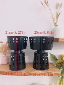 1 pieza de plástico flor moderno negro Ramo de flores Estante para casa - Negro - Ver 2