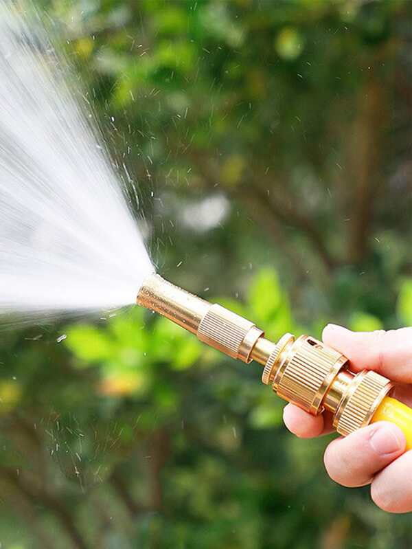 1pc Garden Spray Nozzle, Simple Copper Watering Spray Nozzle For