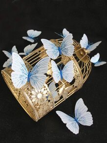 12 cái 3D Bướm Sticker - Màu xanh lam - Xem 4