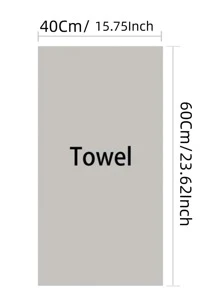 1pc Waffle Textured Sport Towel - Grey - View 5