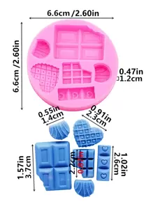 1 Stück rosa flüssige Silikonform aus Silikonmaterial, Herz-Gitter DIY Harz Schmuckzubehör Silikonform zum Herstellen von Epoxidharz Teilen, verwendbar für Haarclips, Scrunchies, Durchbroch Clogs Charms Dekoration