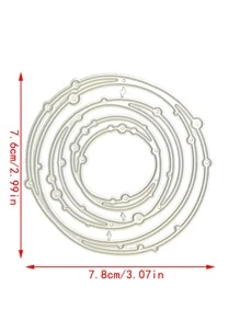 1 pieza Troquel de corte con diseño de círculo - Plateado - Ver 4