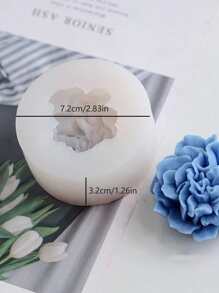 1 Khuôn nến silicon thiết kế hoa, Khuôn silicon trang trí màu trắng cho DIY - Trong sáng - Xem 2