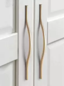 1 tay cầm ngăn kéo bằng hợp kim kẽm, kéo ngăn kéo màu vàng sang trọng cho gia đình - Vàng - Xem 4