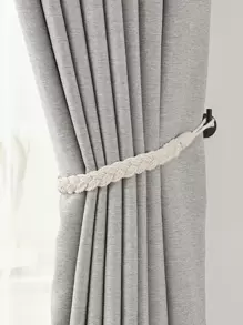 1入組淺褐色窗簾綁帶,現代編織細節窗簾綁帶 - 米色 - 查看 1