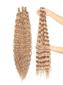 30 Inch Deep Wave Crochet Hair Soft Ocean Wave Braiding Hair Synthetic Soft Long Curly Crochet Hair For Women(1pc ) - Multicolor - View 4