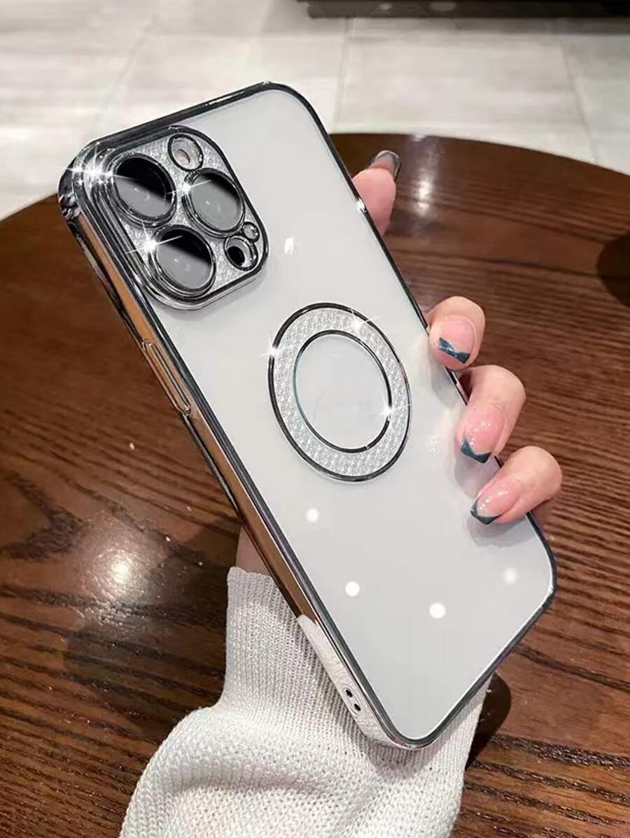 水鑽裝飾手機殼 - 銀色 - 查看 1