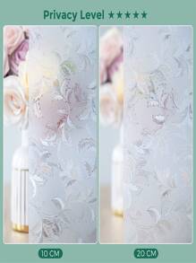 Privacy Film, Rainbow Clings, 3D Decorative Window Vinyl, Stained Glass Decals, Static Cling Window Sticker Removable Non-Adhesive UV Blocking - White - View 5