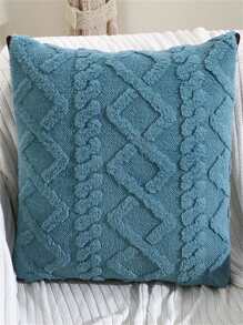 2 Chiếc Hình Học Búi Trang Trí Vỏ Gối, Hiện Đại Flannelette Đệm Cho Phòng Khách, Trang Trí Nhà Cửa - Màu xanh lam - Xem 1