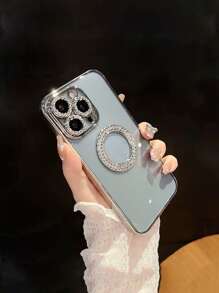 Husă pentru telefon cu decor cu strasuri