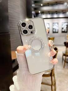 Husă pentru telefon cu decor cu strasuri