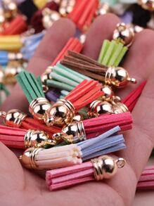 60 Cái/bộ Màu Ngẫu Nhiên Boho Tua Rua Tự Làm Mặt Dây Chuyền Nữ Cho Tự Làm Trang Sức Làm - Nhiều màu - Xem 2