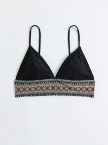 Top bikini triángulo geométrico cinta - Multicolor - Ver 5