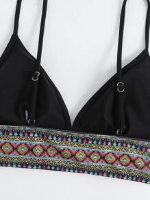 Top bikini triángulo geométrico cinta - Multicolor - Ver 8
