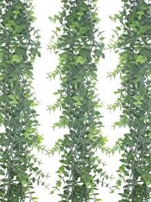 1入組塑料人造藤蔓仿真植物綠藤派對 - 綠色 - 查看 5