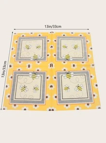 20入組/套紙質餐巾卡通花卉和蜜蜂圖案一次性餐巾派對用 - 彩色 - 查看 2