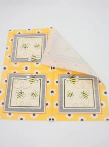 20入組/套紙質餐巾卡通花卉和蜜蜂圖案一次性餐巾派對用 - 彩色 - 查看 5
