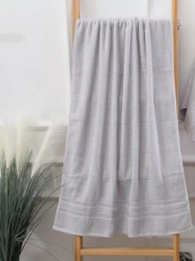 1條淺灰色浴巾極簡布質毛巾健身房酒店 - 淺灰色 - 查看 1