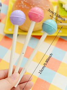 Lollipop Ballpoint Pens, Random Set Of 6 - White - View 2