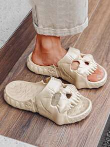 Hombres Chanclas con diseño de cráneo EVA