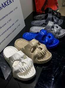 Hombres Chanclas con diseño de cráneo EVA