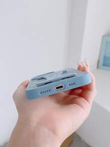 Vỏ điện thoại từ tính có giá đỡ dây đeo cổ tay - Màu xanh lam - Xem 3