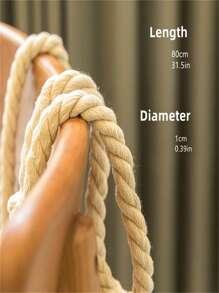 1入組素色窗簾繫帶家用極簡主義滌綸窗簾帶繫帶 - 米色 - 查看 2