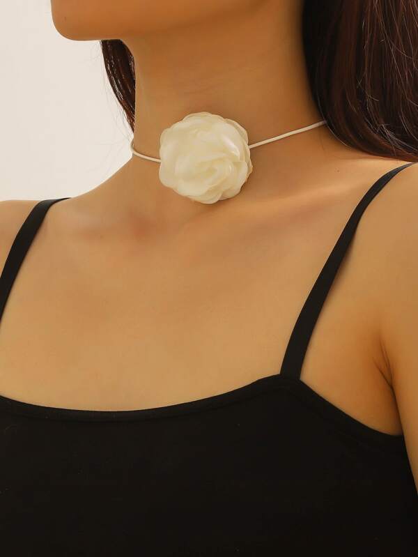 Colar Choker Decoração de Flores, Dia dos Namorados, Mãe, Dia das Mães, Presente