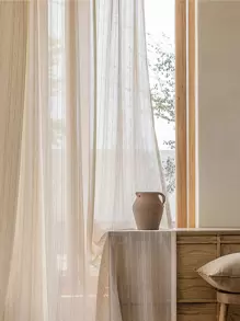 Rèm Sheer một tấm chắc chắn - Nhiều màu - Xem 7