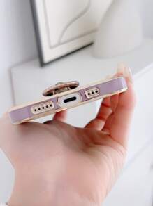 獅子裝飾手機殼帶圓環支架 - 紫色 - 查看 3