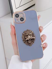 獅子裝飾手機殼 - 藍色 - 查看 1