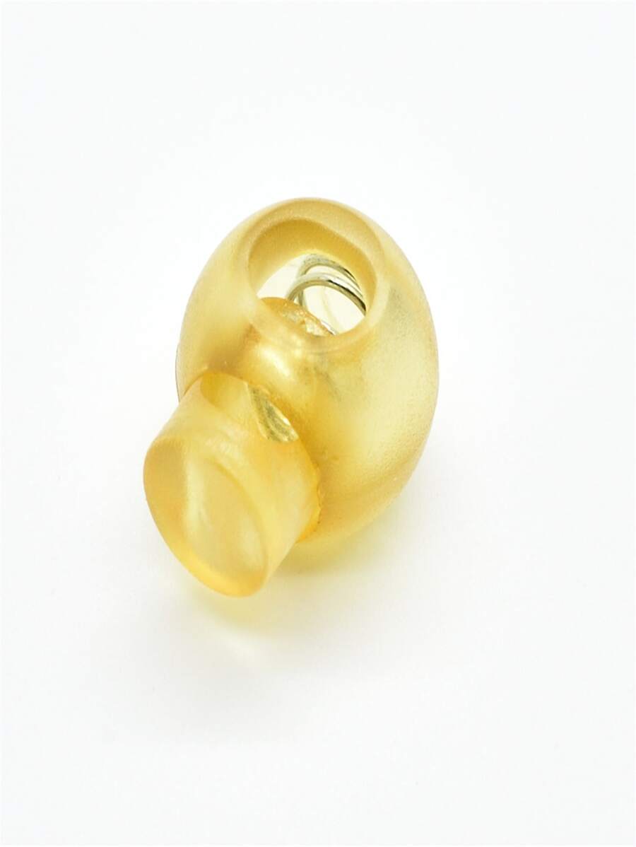 12 piezas/set ABS cuerda minimalista transparente resorte hebilla para ropa - Amarillo - Ver 1