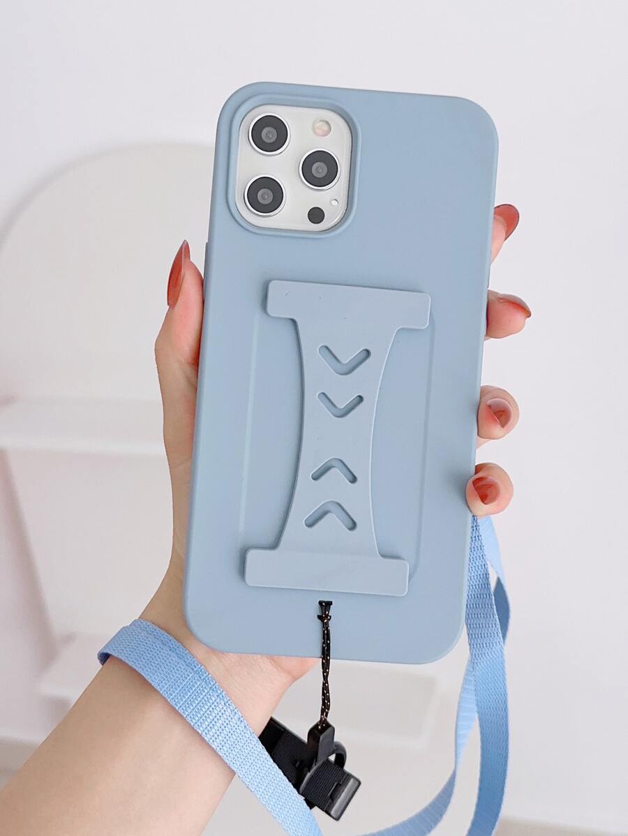 Vỏ điện thoại từ tính có dây buộc & Giá đỡ dây đeo cổ tay - Màu xanh lam - Xem 1