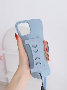 Vỏ điện thoại từ tính có dây buộc & Giá đỡ dây đeo cổ tay - Màu xanh lam - Xem 3