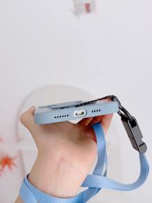 Vỏ điện thoại từ tính có dây buộc & Giá đỡ dây đeo cổ tay - Màu xanh lam - Xem 4