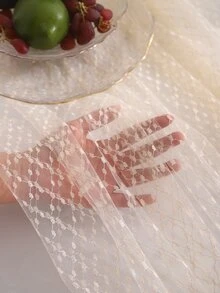 1 Khăn Trải Bàn Màu Be, Polyester Hiện Đại Dạ Nỉ Vải Trang Trí Bàn Cho Bàn Ăn - Màu be - Xem 2