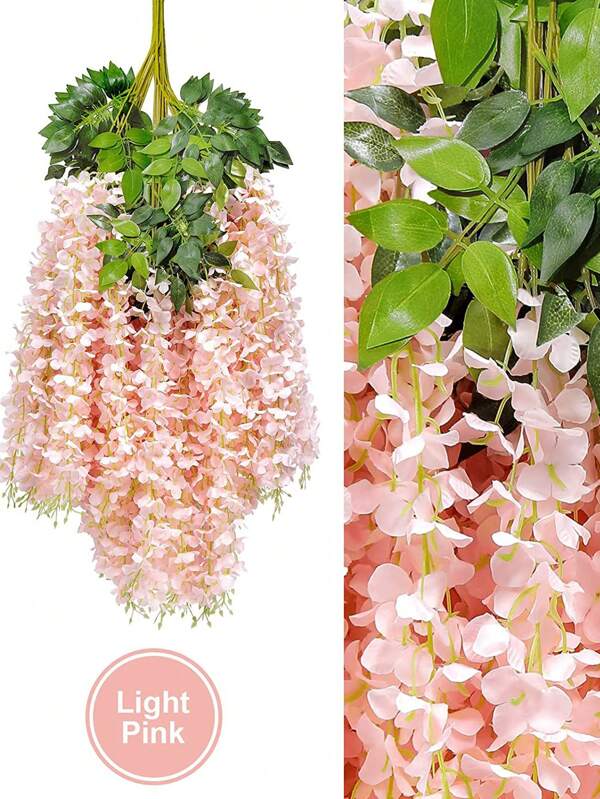 3pcs/set Fabric Artificial Flower Vine, Romantic Garden Arch DIY Fake Plant Vine For Wedding