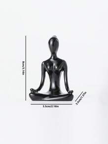 1 pieza Figura decorativa de yoga, mejor regalo - Negro - Ver 3