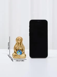 1 件人物设计装饰工艺品最佳礼物 - 金色 - 查看 4