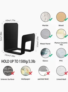 1pc Stainless Steel Sponge Storage Rack, Black Self Adhesive Faucet Drain Rack For Kitchen