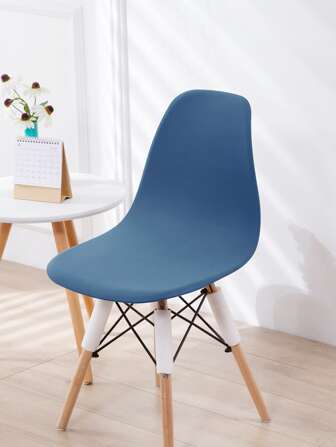 1/4/6pcs Solid Color Spandex Milk Silk Eames Chair Covers For Home Bedroom Living Room Dining Room Eames Chair, Dust Proof Anti-Dirty Chair Slipcover