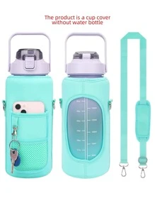 1 件 2000ml/64oz 亚克力瓶盖（不含水瓶）、口袋细节、厨房用玻璃杯套，适合运动和户外活动 - 青碧色 - 查看 2