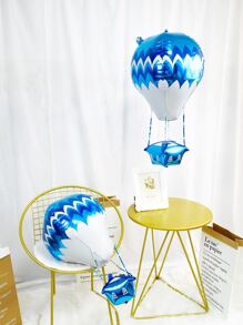 1pc Hot Air Balloon Design Balloon, Cute Decorative Balloon For Birthday Party - Multicolor - View 4