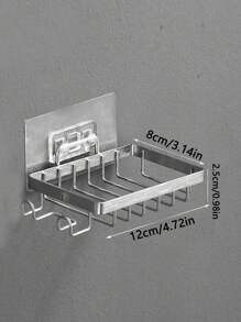 1 hộp đựng xà phòng bằng thép không gỉ trang trí phòng tắm mùa thu trở lại trường - Bạc - Xem 2