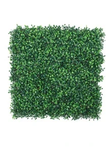 人造草牆植物，50*50cm，2層高密度米蘭草，園藝裝飾，仿真紋理的綠色植物牆，適合派對、學校、宿舍、辦公室裝飾、戶外派對、節日、生日派對裝飾、家庭裝飾、入口、飯店、餐廳、客廳、臥室、婚禮、宴會、廚房和花園裝飾、春夏裝飾、全季節裝飾、綠色低碳裝飾。