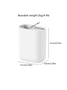 1pc Wall Mounted Punch-Free Toothbrush Holder, Self Adhesive Storage Rack For Bathroom Home Bathroom Decor Fall Decor Back To School