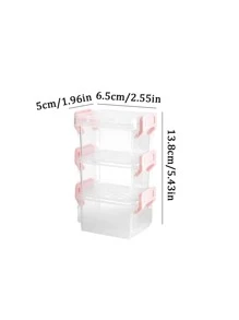 1入組3層隨機迷你收納盒 - 彩色 - 查看 2