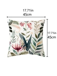1pc Floral Print Cushion Cover Without Filler