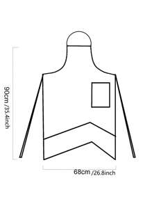 1 pieza Delantal cocinero caqui minimalista poliéster ribete con fruncido para doméstico - Café integral - Ver 4