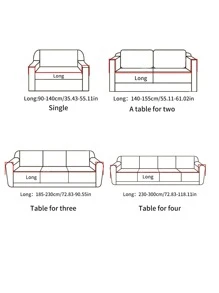 1入組卡通圖案彈性沙發墊現代滌綸防水沙發座墊套 - 彩色 - 查看 4